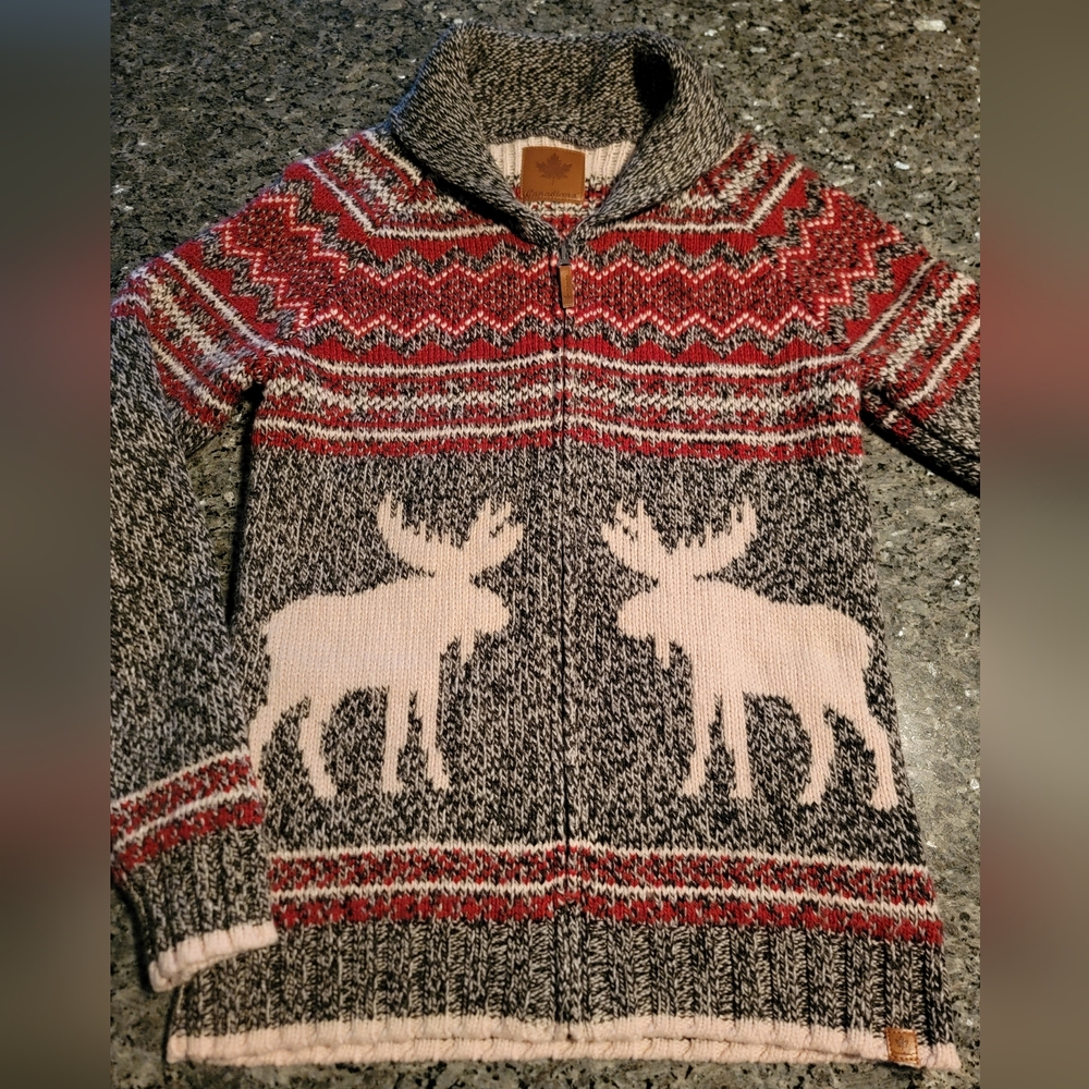 Canadiana Knit Sweater Sz Small